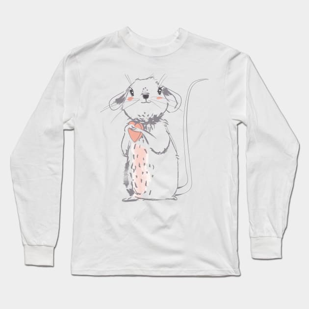 Lovely Mouse Long Sleeve T-Shirt by EveFarb